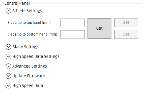 Expand Athlete Specific settings tab